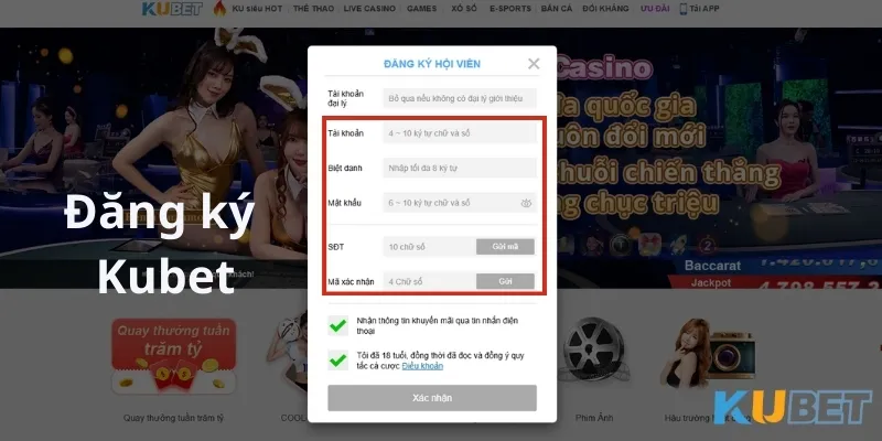 Đăng ký Kubet đơn giản và nhanh chóng với ít thông tin